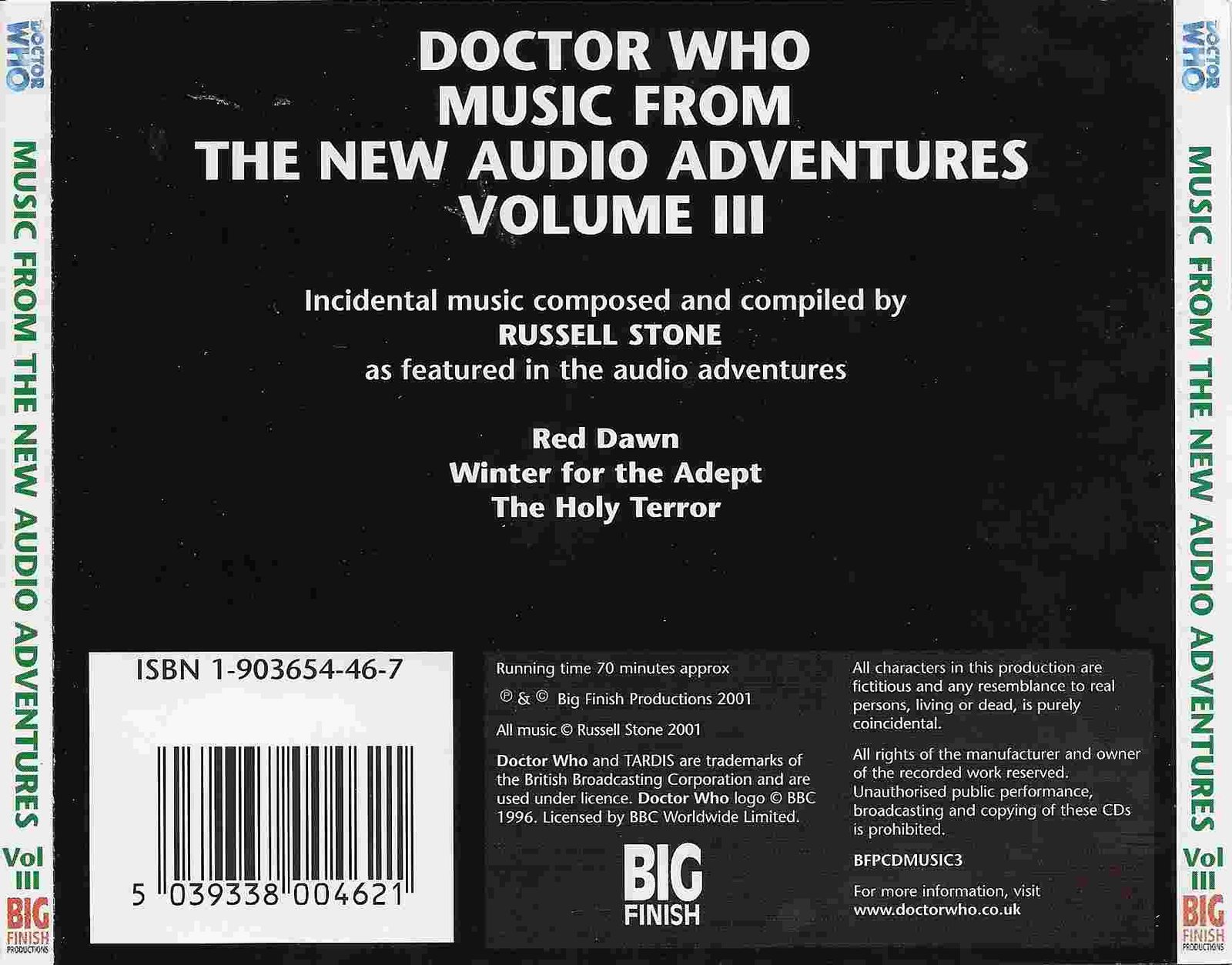 Back cover of BFPCDMUSIC 3